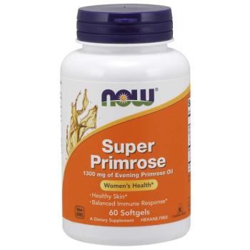 NOW Super Primrose 1300 mg, ligetszépe, 60 softgel kapszula kép