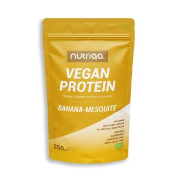 Nutriqa Bio vegán banán–mesquite protein shake – 250 g kép