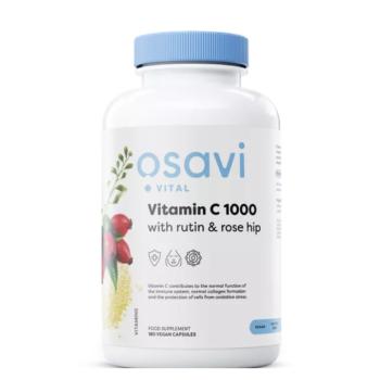 Osavi C-vitamin rutinnal és csipkebogyóval, 1000 mg C-vitamin rutinnal és csipkebogyóval, 180 vegán kapszula kép