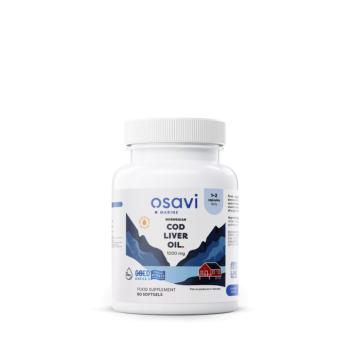 Osavi norvég tőkehalmáj olaj, norvég tőkehalmáj olaj, citrom, 1000 mg, 60 kapszula kép
