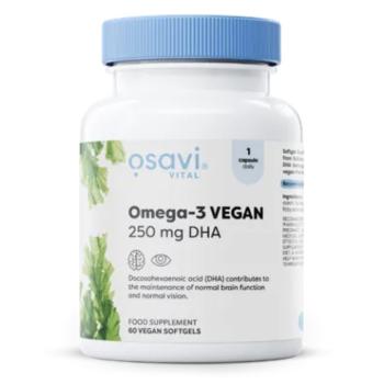 Osavi Omega-3 vegán, 250 mg DHA, 60 db lágyzselé kapszula kép