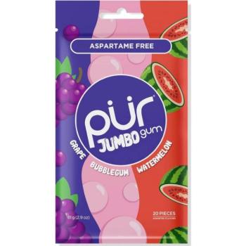PÜR Xilitolos rágógumi, Bubblegum-Dinnye-Szőlő, 20 db kép