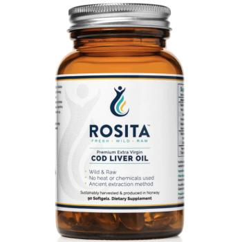 Rosita extra szűz tőkehalmájolaj, extra szűz tőkehalmájolaj, 90 db lágyzselé kapszula kép