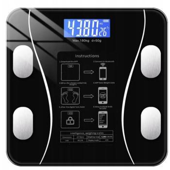Ruhhy 22525 Bluetooth testösszetétel-elemző személymérleg, 180 kg kép