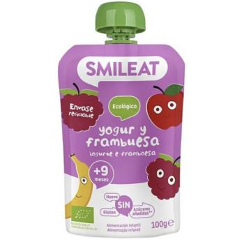 Smileat tasak görög joghurt, alma, banán, málna és rizs 9M+, BIO, 100 g kép
