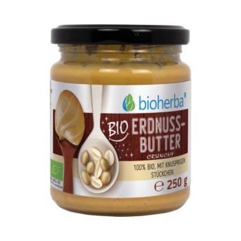 100% bio crunchy mogyoróvaj – 250 g – Bioherba kép