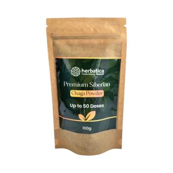 100% prémium szibériai chaga finom por - 100 g - Herbatica kép