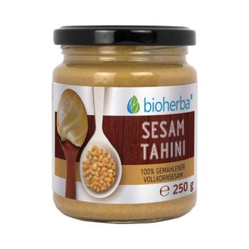 100% szezámos tahini őrölt teljes kiőrlésű szezámból – 250 g – Bioherba kép