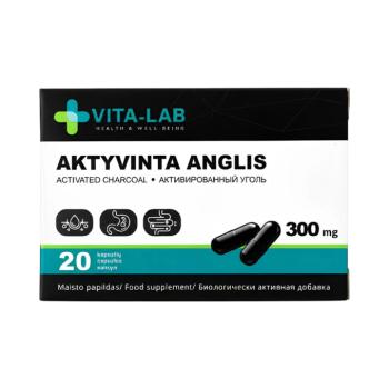 Aktív szén 300 mg – 20 kapszula – VITA-LAB kép