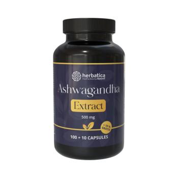 Ashwagandha vegán kapszula – 7% withanolid-kivonat – 110 kapszula – Herbatica kép