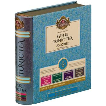 BASILUR gin & Tonic Tea Blue Book Assorted fémdobozban, 32 × 1,5 g kép