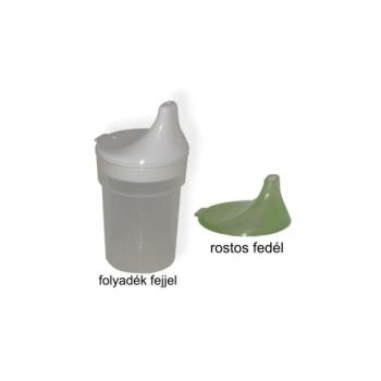 Betegitató műanyag pohár különböző folyadék fejjel kép