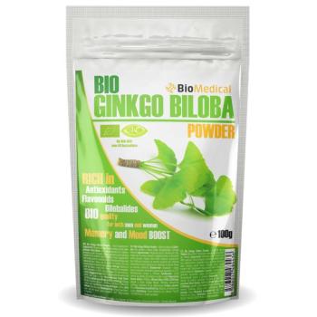 Bio Ginkgo Biloba Powder – Bio por ginkgó bilóba levelekből Natural 100g kép