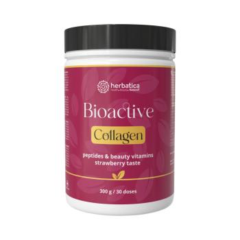 Bioaktív kollagén peptidekkel és vitaminokkal a szépségért, körmökért, hajért és bőrért – 300 g – Herbatica – eper Aroma: Eper kép