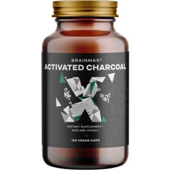 BrainMax Activated Charcoal, kókuszdióhéj aktív szén, 575 mg, 100 növényi kapszula kép