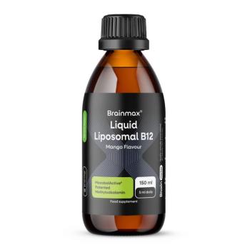 BrainMax BrainMax® Liquid Liposomal Vitamin B12, Mango, 100 µg, 150 ml kép