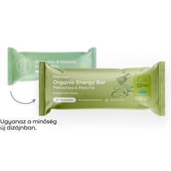 BrainMax Pure® Energia Szelet, pisztácia és matcha ízű, BIO, 50 g kép