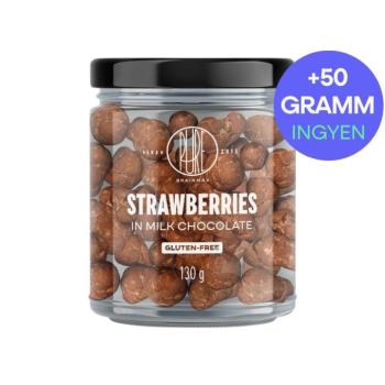 BrainMax Pure® Strawberry tejcsokoládéban, fagyasztva szárított eper tejcsokoládéban, 130 g