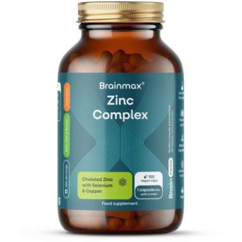 BrainMax Zinc Complex, cink, szelén, réz és kurkuma, 100 növényi kapszula kép