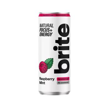 Brite Natural Energy Drink Málna menta, Energia szénsavas ital, Málna és menta, 330 ml kép