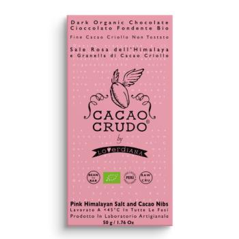 Cacao Crudo nyers étcsokoládé himalájai sóval és kakaóbabbal, 50 g kép