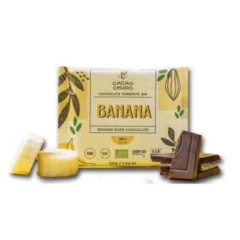 Cacao Crudo Raw Étcsokoládé banánnal, BIO, 30 g kép