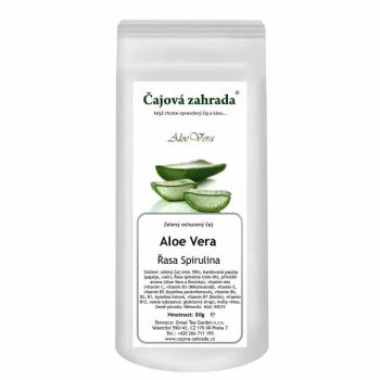 Čajová zahrada - Aloe Vera & Alga Spirulina - zöld ízesített tea, 80 g