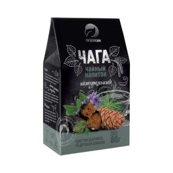 Chaga tea cédrustobozzal és zsályával - 80 g - Alteya kép