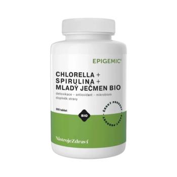 Chlorella + Spirulina + Fiatal árpa BIO - 800 tabletta - Epigemic® kép
