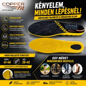 CopperFit Work Gear szabható talpbetét 40-46,5 méretig – fekete (MS-160) kép