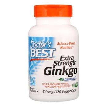 Doctor's Best extra erősségű ginkgo, 120 mg, 120 gyógynövényes kapszula kép