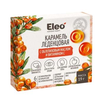 ELEO karamellcukorka homoktövisolajjal és C-vitaminnal – 6 db / 19 g
