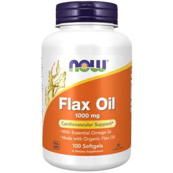 Flax Oil 1000 mg 100 Softgels Organic kép