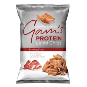 GAM'S Protein lencse chips füstölt sonka ízzel, 65 g kép