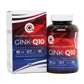 GINK-Q10 - Q10 koenzim + Ginkgo Biloba komplex, 60db (3 db) kép