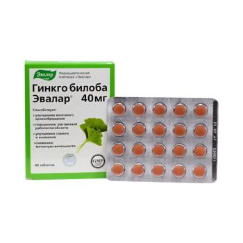 Ginkgo Biloba - Evalar - 40 mg kép