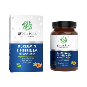 Green idea Kurkumin piperinnel – gyógynövény-kivonat, 60 kapszula kép