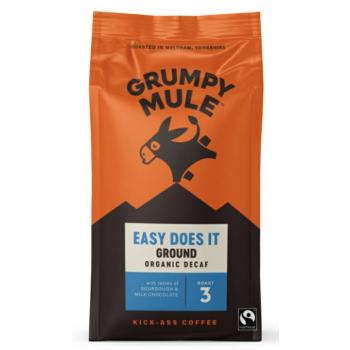 Grumpy Mule Easy Does It, őrölt koffeinmentes kávé, bio, 200 g kép