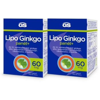 GS Lipo Ginkgo paměť+ 60 mg, 2 × 60 kapslí kép