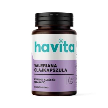 HAVITA Valeriana Olajkapszula - Pihentető éjjelek, stresszmentes nappalok- közeli lejárat: 2026.10.28