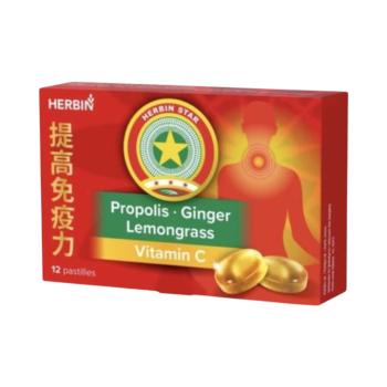 Herbin gyömbéres szopogató pasztilla propolisszal és C-vitaminnal, 12 db kép