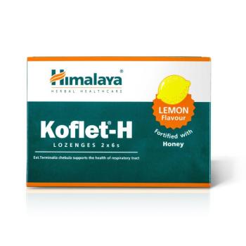 Himalaya Koflet-H Lemon, pasztilla citrom ízzel, 12 db kép