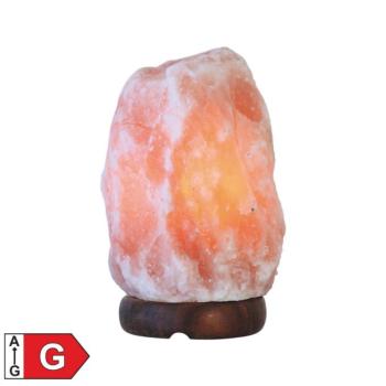 Home SKL 12 sókristálylámpa, fa talp E14 foglalattal, 1,5 m tápkábel kapcsolóval, 1-2 kg tömegű, 15 W-os izzó tartozék, 230 V kép