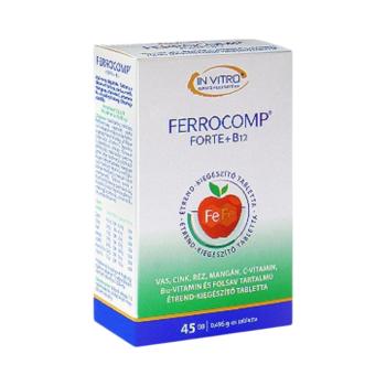 IN VITRO Ferrocomp forte + B12, 45 tabletta - InVitro