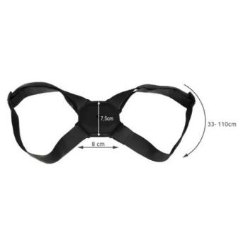 Intelligens tartás javító hátpánt, rezgő figyelmeztetés, újratölthető, unisex, USB -fekete kép