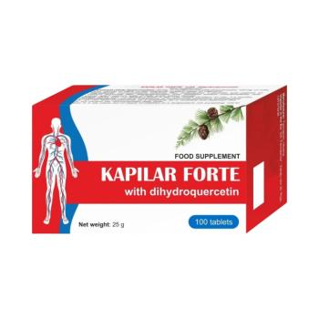 KAPILAR FORTE étrend-kiegészítő dihidrokvercetinnel, rutinnal és C-vitaminnal – 100 tabletta – Farmakom kép