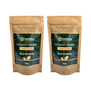 Kedvezményes szett: 2x Prémium szibériai chaga 100% por - 100 g - Herbatica kép