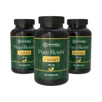 Kedvezményes szett: 3× Reishi Extract 30% poliszachariddal – 90 kapszula – Herbatica kép