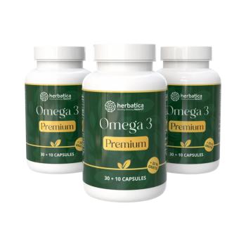Kedvezményes szett: 3x Omega 3 Premium – 40 kapszula – Herbatica kép