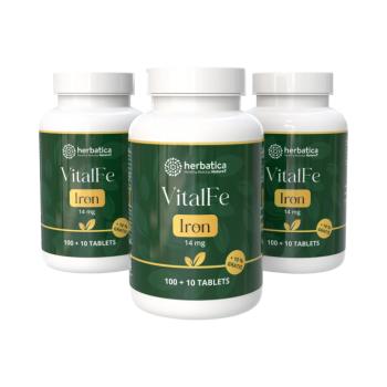 Kedvezményes szett: 3x Vas 14 mg – 110 tabletta – Herbatica kép